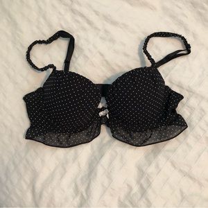 Black and white ruffle polka dot la Senza bra size 32B